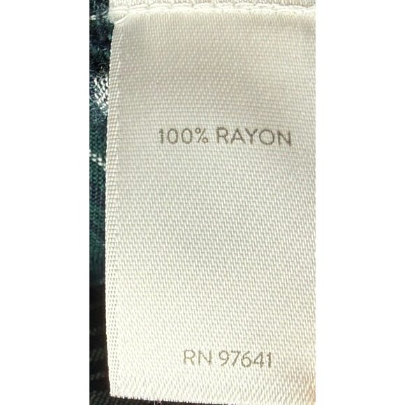 J. Jill Mixed Plaid Double Cloth Tunic Soft Button Up Shirt Green Sz Petite M - Picture 8 of 9